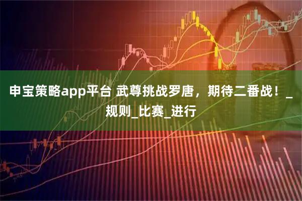 申宝策略app平台 武尊挑战罗唐，期待二番战！_规则_比赛_进行