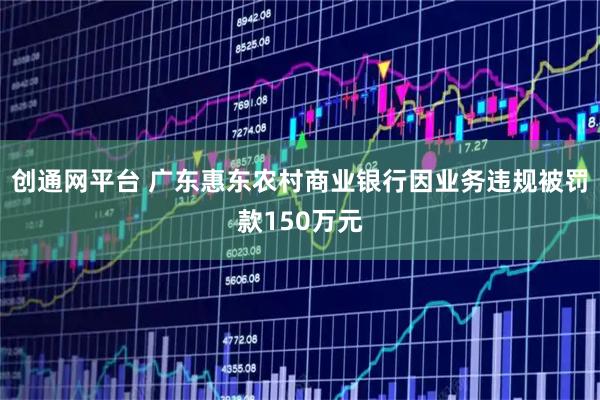 创通网平台 广东惠东农村商业银行因业务违规被罚款150万元