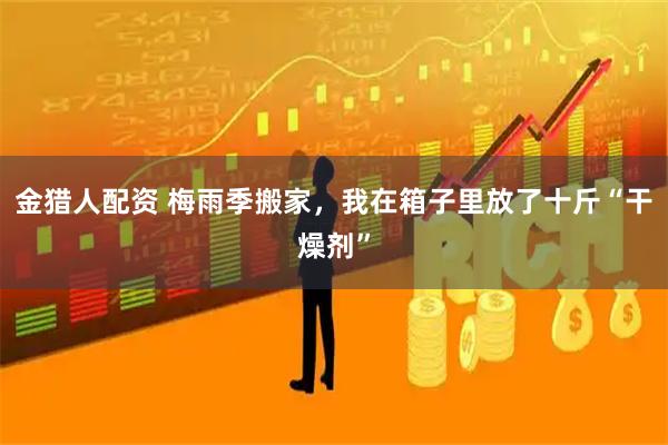 金猎人配资 梅雨季搬家，我在箱子里放了十斤“干燥剂”