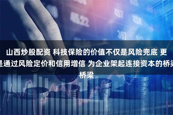 山西炒股配资 科技保险的价值不仅是风险兜底 更是通过风险定价和信用增信 为企业架起连接资本的桥梁
