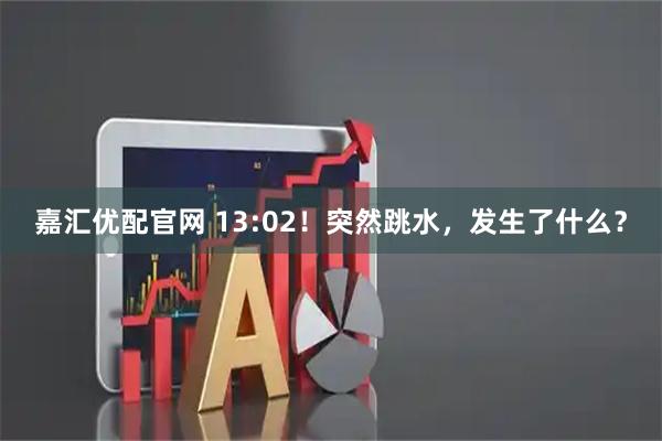 嘉汇优配官网 13:02！突然跳水，发生了什么？